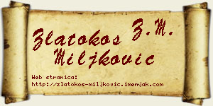 Zlatokos Miljković vizit kartica